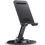 UGREEN Phone Stand – Adjustable Desk Holder with 360° Rotating Base, Foldable Mobile Stand for iPhone 16 Pro Max/15/14/13/12, Galaxy S24 Ultra, Pixel 9, Redmi Note 13